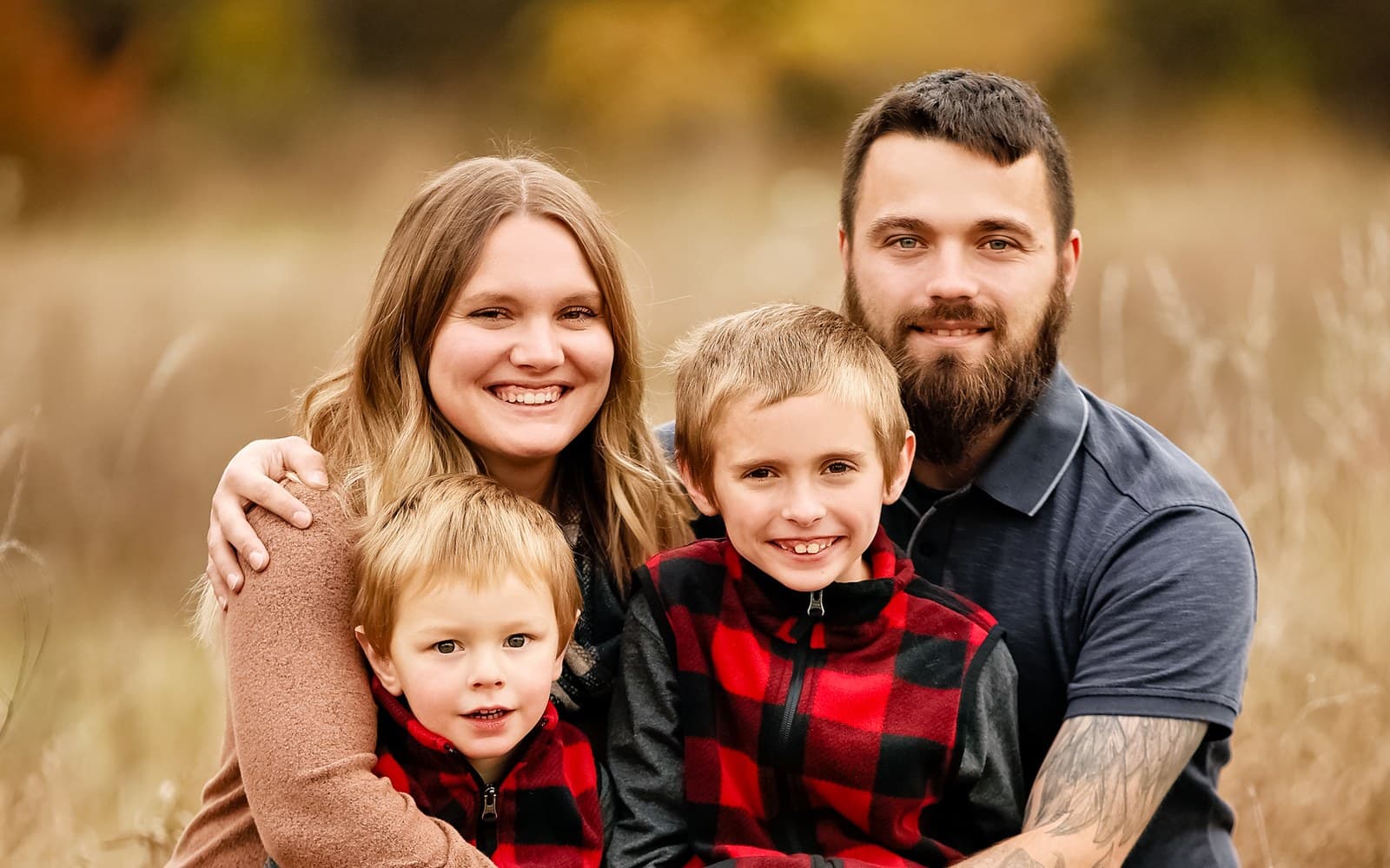 Family golden hour photo session
